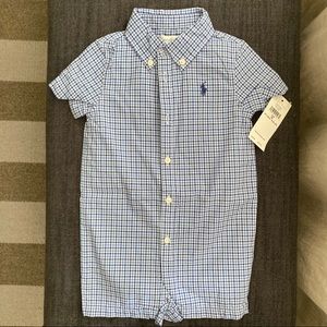 NWT Ralph Lauren boys check shortalls